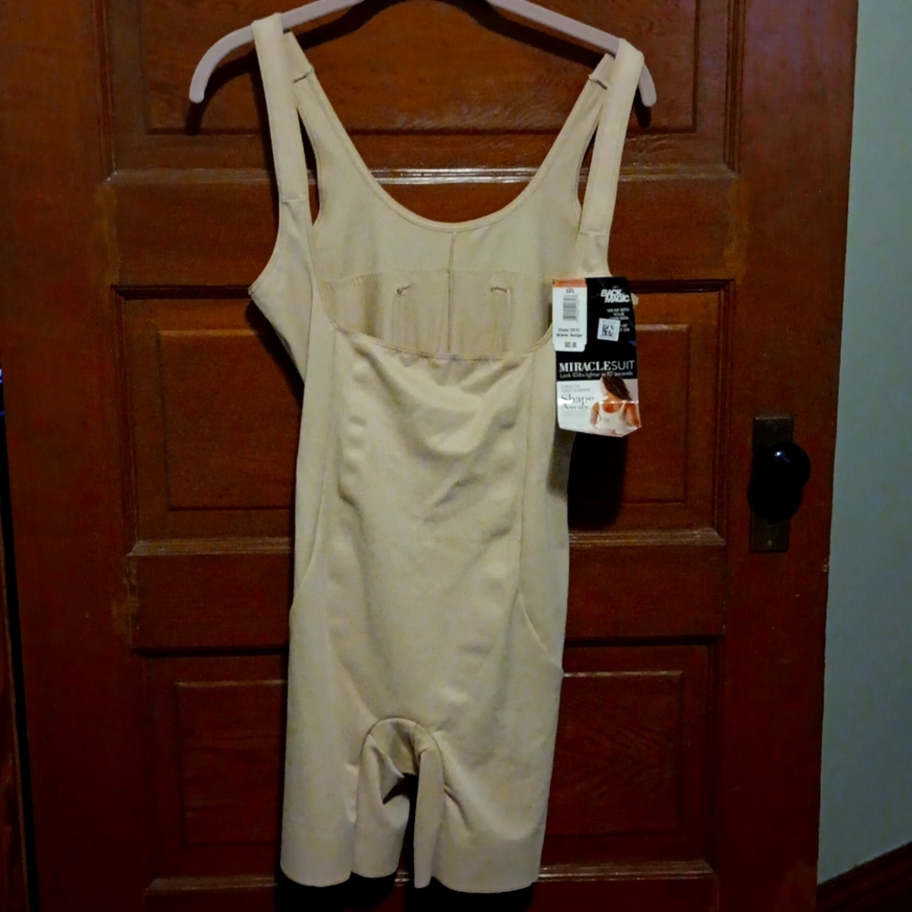Miracle suit shave away corset thigh slimmer warm beige 3XL